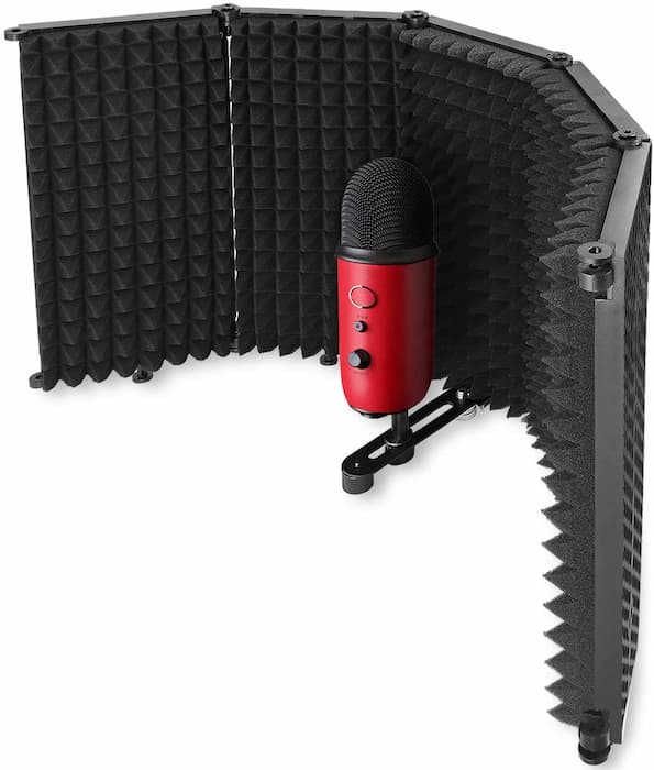 cabina aislante para microfono