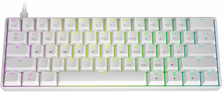 mejor teclado gaming blanco 60%